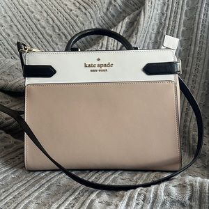 Kate Spade Black, White and Tan Satchel - Next to New!